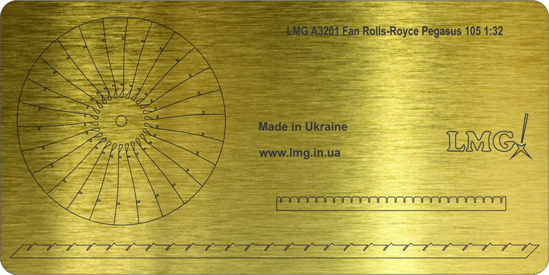 LMG Rolls-Royce Pegasus 105 engine fan (photo-etch) — 1/32 (MWB-32001)