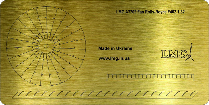 LMG Rolls-Royce F402 engine fan (photo-etch) — 1/32 (MWB-32002)
