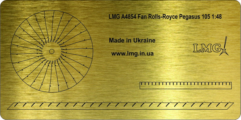 LMG Rolls-Royce Pegasus 105 engine fan (photo-etch) — 1/48 (MWB-48058)