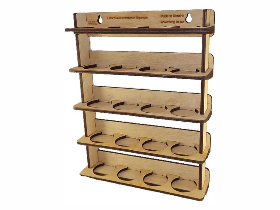LMG Wall-mounted paint module — Ø35 mm · 20 pots (WO-08)