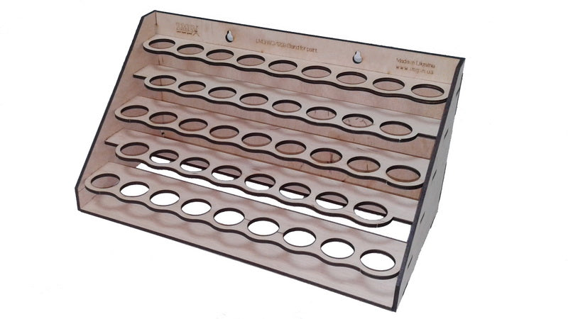 LMG paint rack module 300×150 mm, Ø25 mm, Plywood 4 mm (WO-1209)