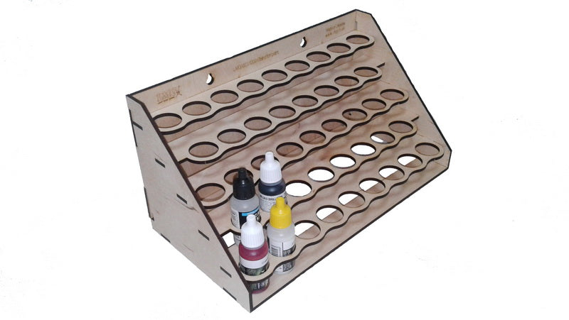 LMG paint rack module 300×150 mm, Ø25 mm, Plywood 4 mm (WO-1209)