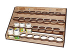 LMG paint rack module 300×150 mm, Ø30 mm, Plywood 4 mm (WO-1210)