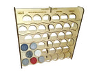 LMG Wall paint rack module (modular workplace) — Ø35 mm · 39 pots / Plywood 4 mm (WO-1223)