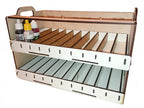 LMG Paint stand with sliding modules — 80 pots · Ø25–35 mm · double (WO-20)