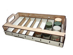 LMG Paint stand with sliding modules — 50 pots · Ø30–35 mm · single (WO-22)