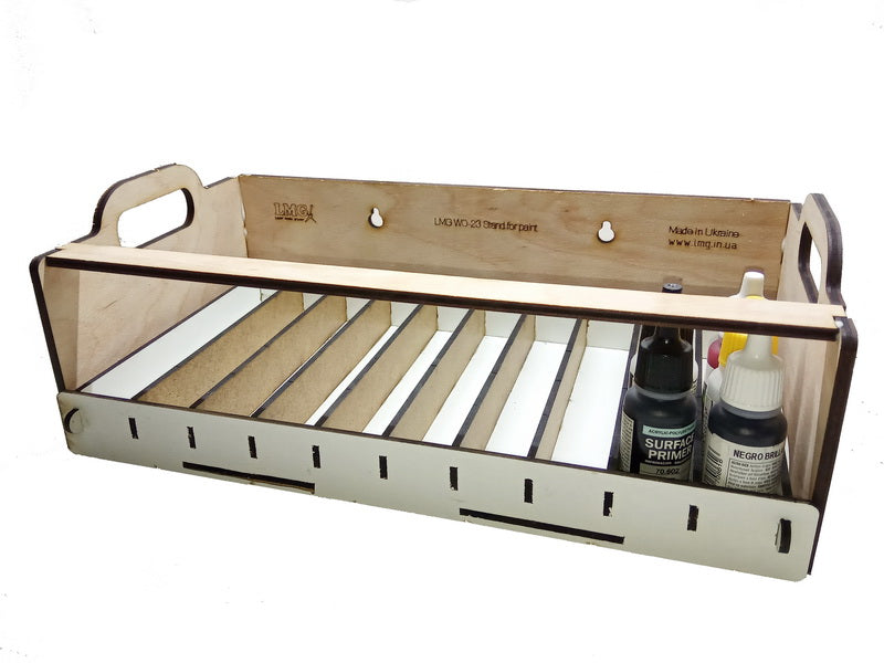 LMG Paint stand with sliding modules — 80 pots · Ø25–35 mm · single (WO-23)
