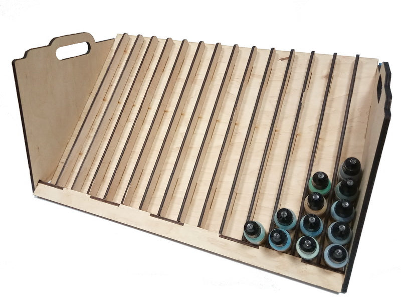 LMG Large desk paint stand 460×310 mm — Ø25 mm · 180 pots (WO-24)