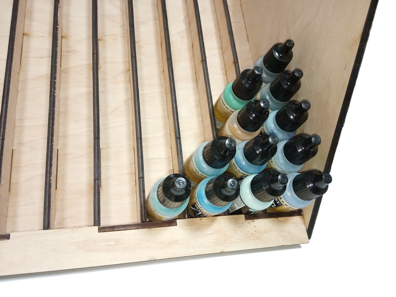 LMG Large desk paint stand 460×310 mm — Ø25 mm · 180 pots (WO-24)