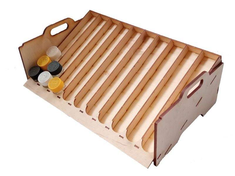 LMG Large desk paint stand 460×310 mm — Ø35 mm · 70 pots (WO-39)
