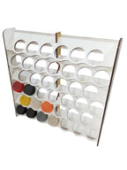 LMG Wall paint rack module (modular workplace) — Ø35 mm · 39 pots / HDF 3 mm (WOH-1223)