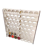 LMG Wall paint rack module (modular workplace) — Ø30 mm · 60 pots / HDF 3 mm (WOH-1225)