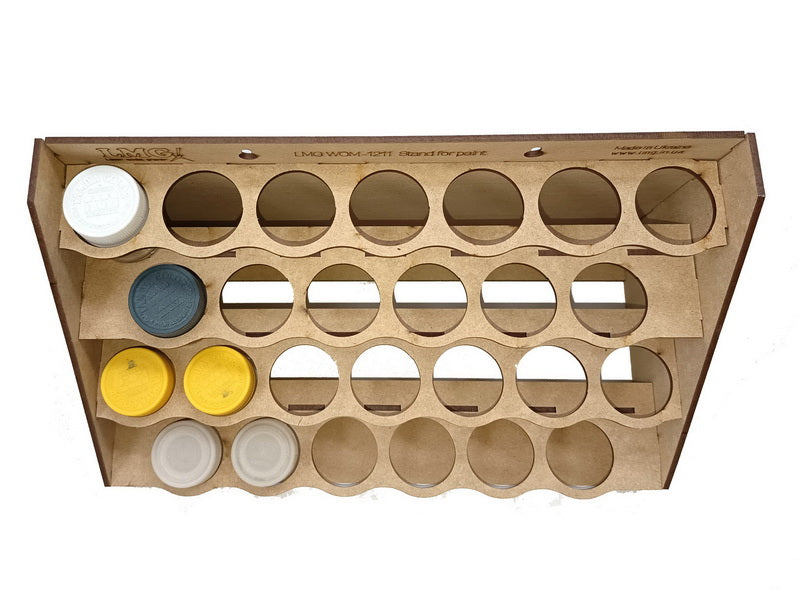 LMG paint rack module 300×150 mm, Ø35 mm, MDF 3 mm (WOM-1211)
