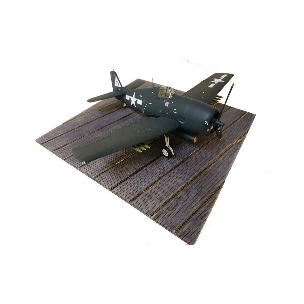 LMG Yorktown class aircraft carrier deck — 1/48 / plywood + nickel silver (MAM-02)