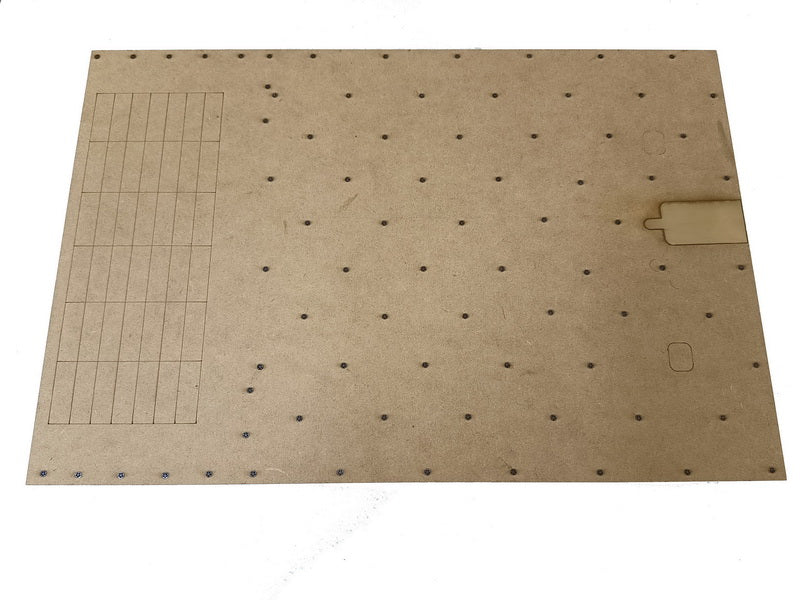 LMG Nimitz class carrier deck with jet blast deflector — 1/72 / MDF + nickel silver (MAM-62)