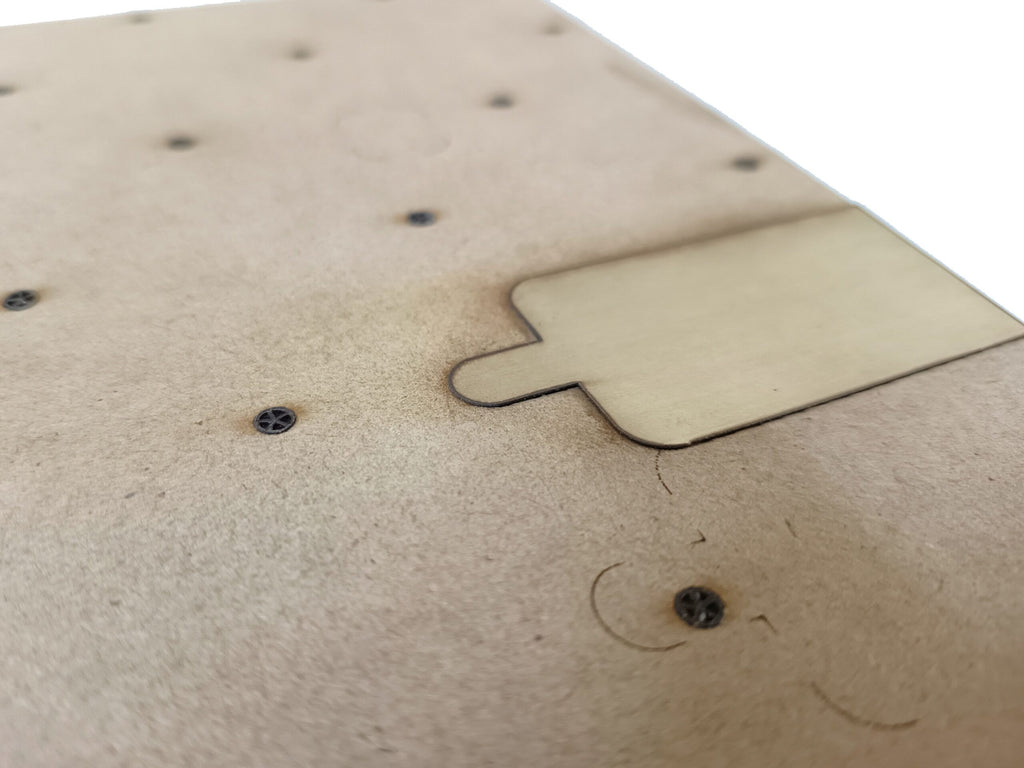 LMG Nimitz class carrier deck with jet blast deflector — 1/72 / MDF + nickel silver (MAM-62)