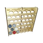 LMG Wall paint rack module (modular workplace) — Ø35 mm · 39 pots / Plywood 4 mm (WO-1223)