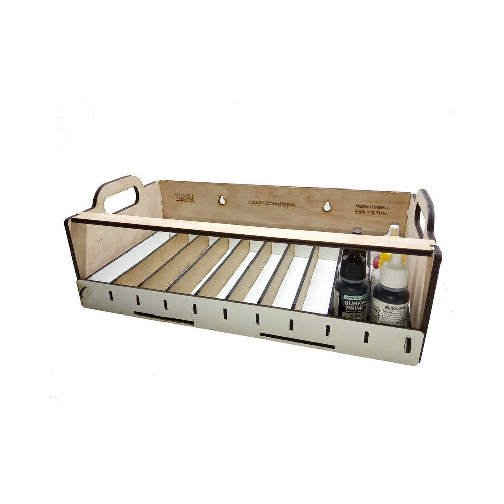 LMG Paint stand with sliding modules — 80 pots · Ø25–35 mm · single (WO-23)