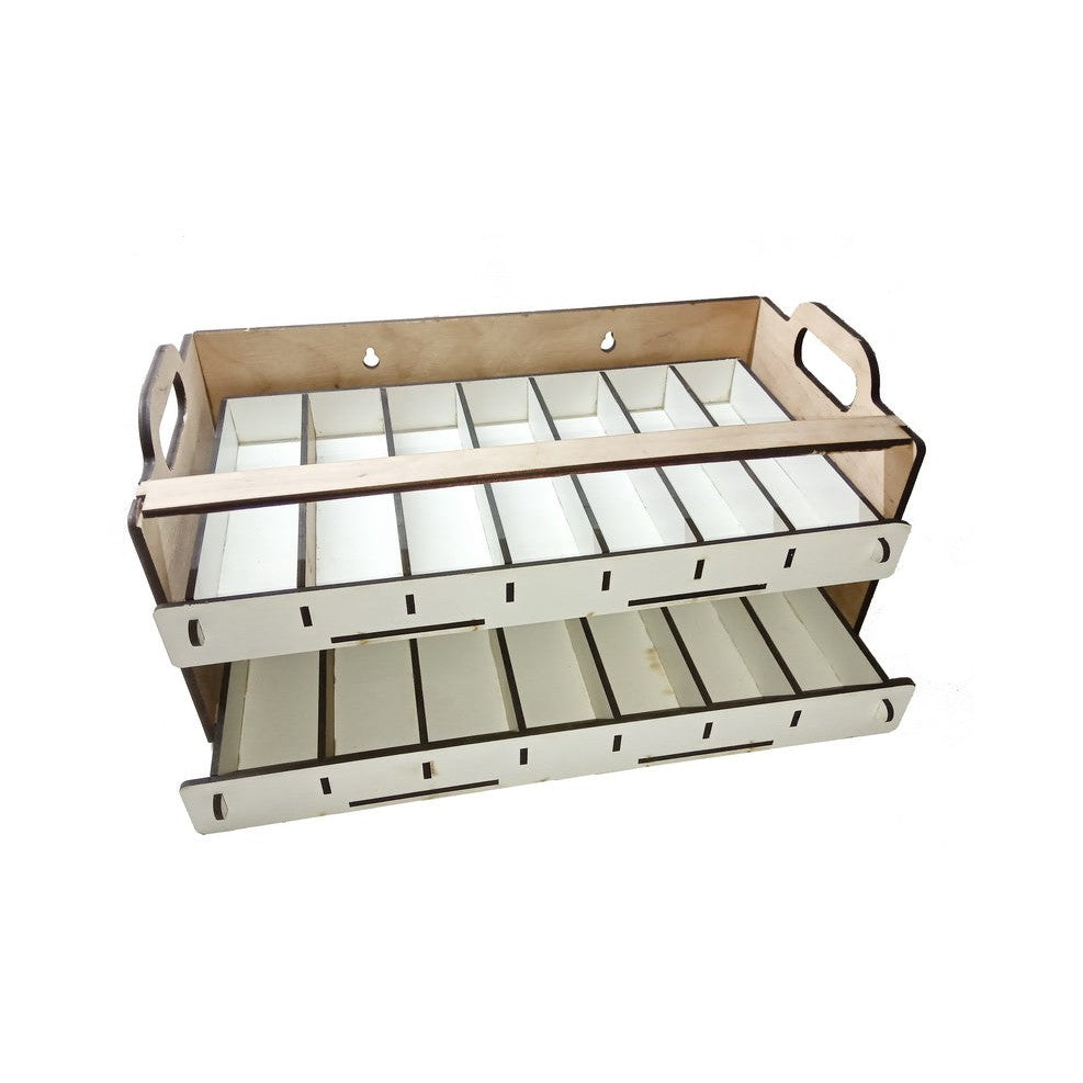 LMG Paint stand with sliding modules — Ø30–36 mm · double (WO-27)
