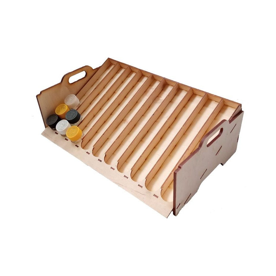 LMG Large desk paint stand 460×310 mm — Ø35 mm · 70 pots (WO-39)