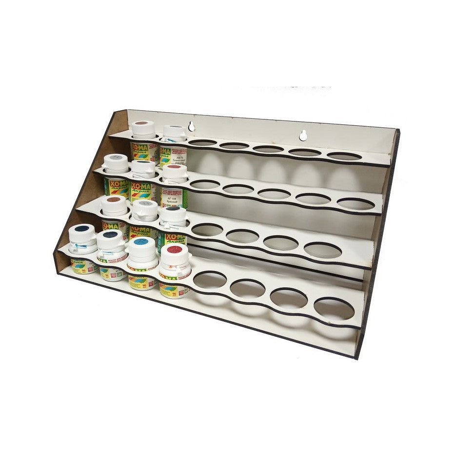 LMG paint rack module 300×150 mm, Ø30 mm, HDF 3 mm (WOH-1210)