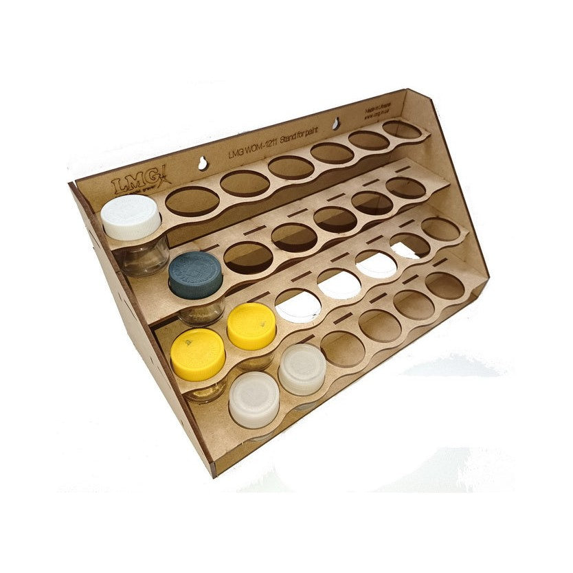 LMG paint rack module 300×150 mm, Ø35 mm, MDF 3 mm (WOM-1211)